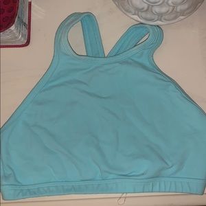 High neck sports bra